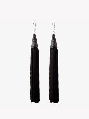 Eddie Borgo Pave Silk Tassel Earrings